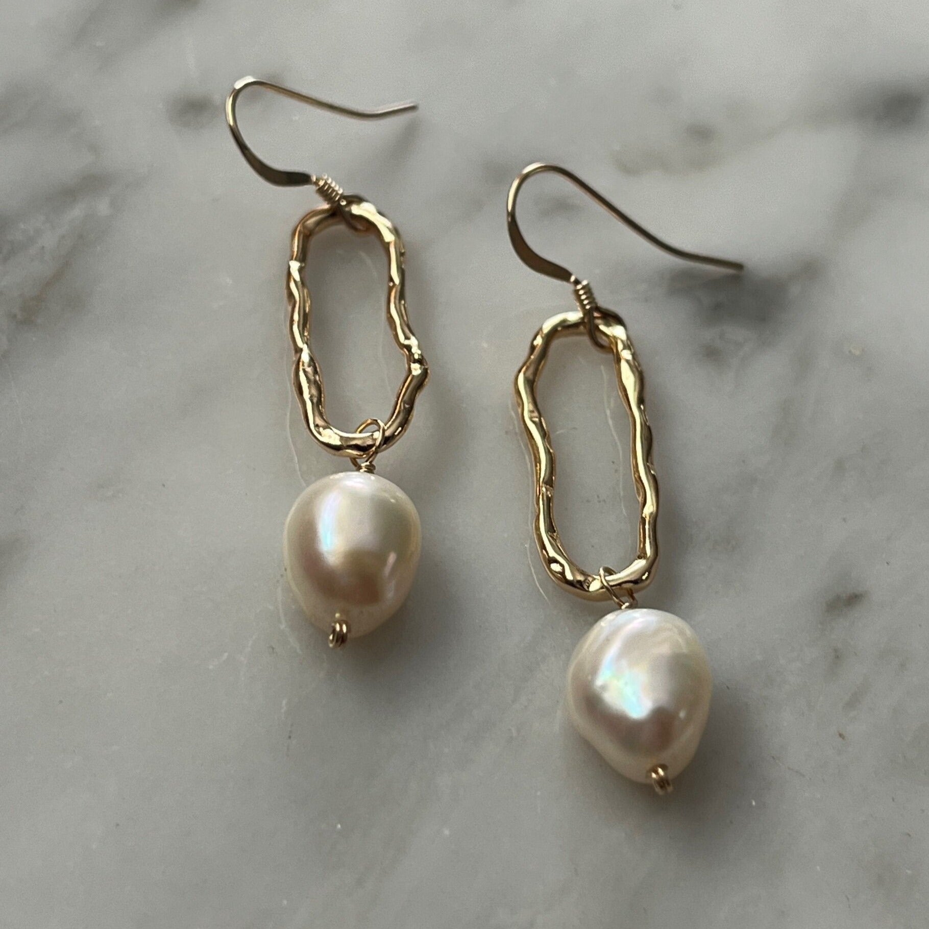 Earrings - Pearl Wabisabi Dangles - Gift & Gather