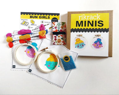 Embroidery Kit - Mini - Bun Girls - Gift & Gather