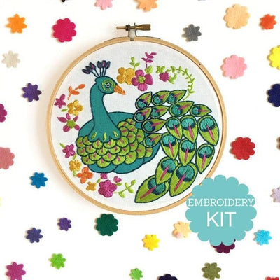 Embroidery Kit - Peacock - Gift & Gather