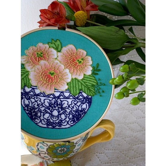 Embroidery Kit - Peony - Gift & Gather