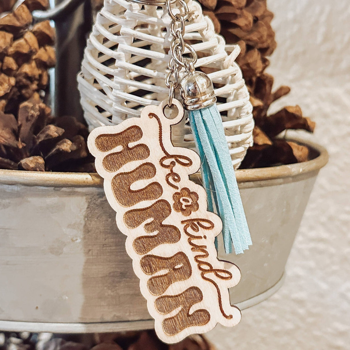 Engraved Wood keychains: Be a kind human - Gift & Gather