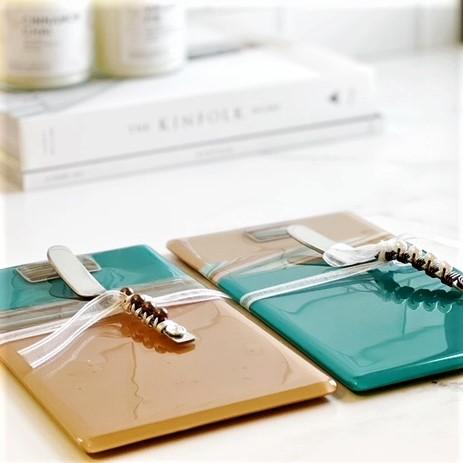 Glass Cheese Tray with Spatula Spreader - Gift & Gather