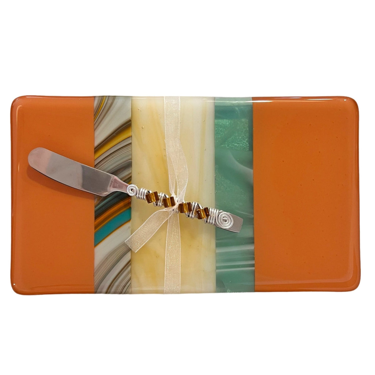 Glass Cheese Tray with Spatula Spreader - Gift & Gather