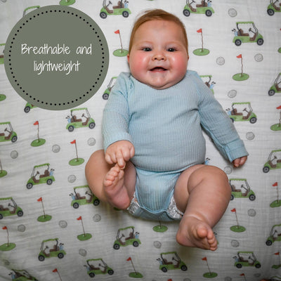 Golf A Round Baby Swaddle Blanket - Gift & Gather