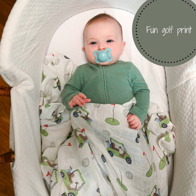 Golf A Round Baby Swaddle Blanket - Gift & Gather