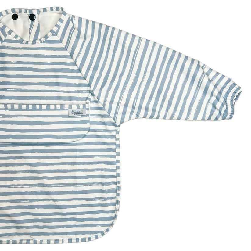 Grayson Long Sleeve Bib - Brush Stripes - Gift & Gather