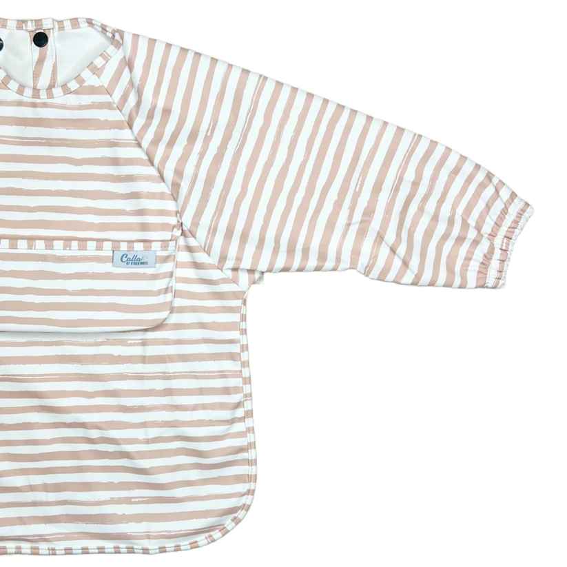 Grayson Long Sleeve Bib - Brush Stripes - Gift & Gather