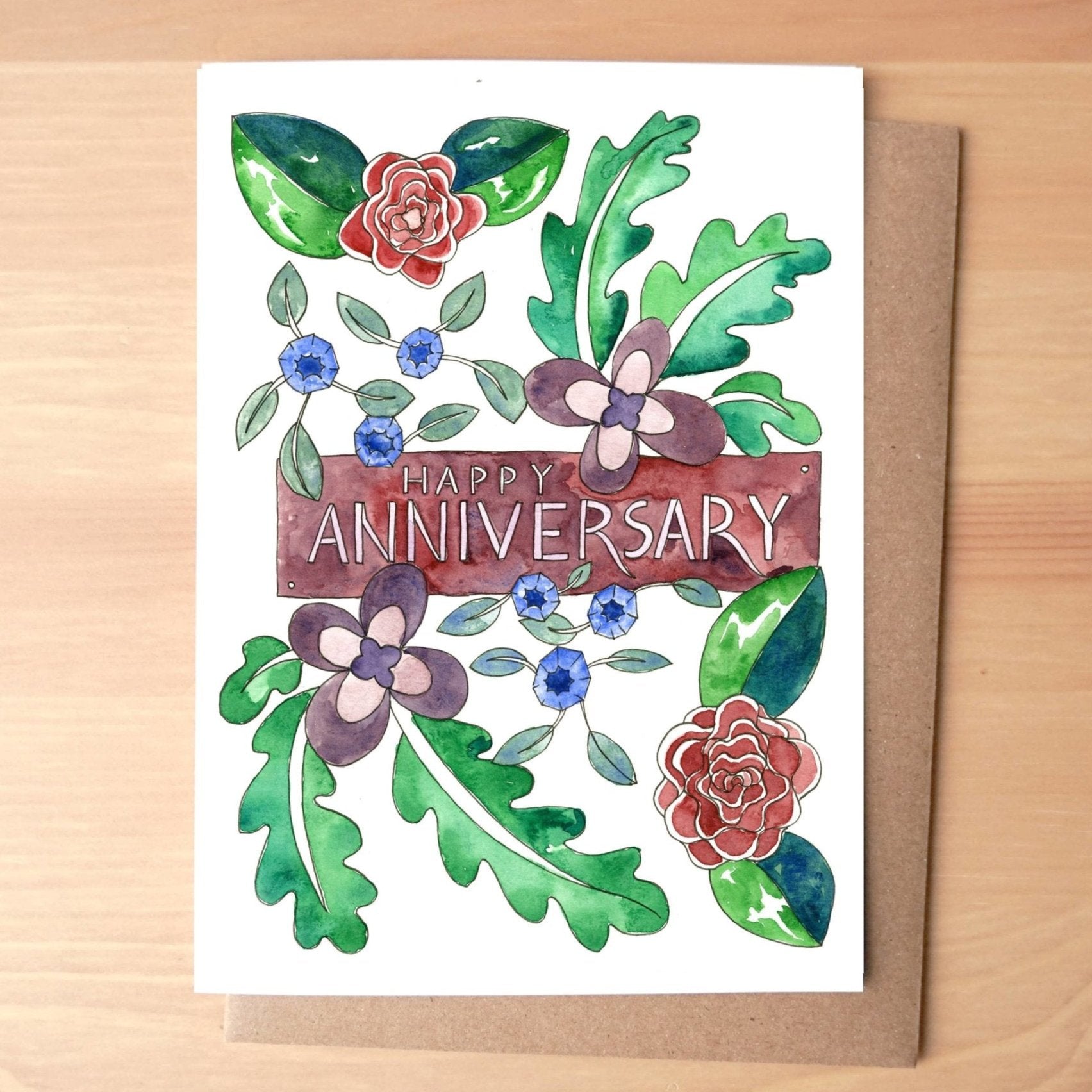 Greeting Card - Happy Anniversary Flowers - Gift & Gather