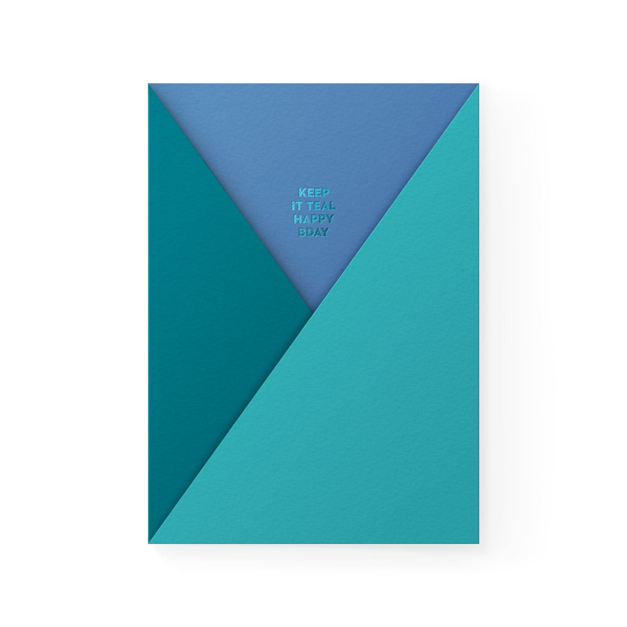 Greeting Card - Teal Bday Pocket - Gift & Gather