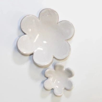 Handmade Flower Trinket Dishes - White - Gift & Gather