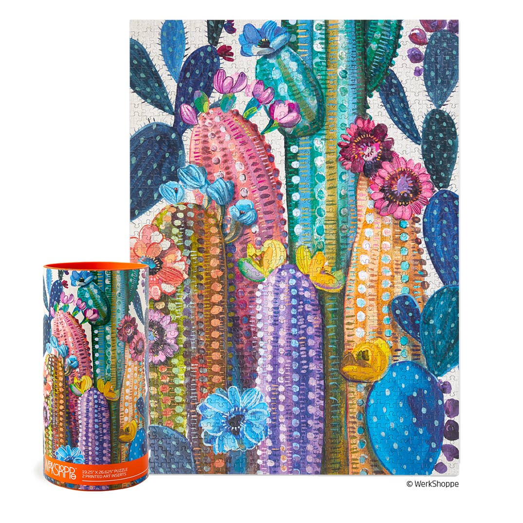 Jigsaw Puzzle - Desert Bloom Cactus Flower - 1000 Piece - Gift & Gather