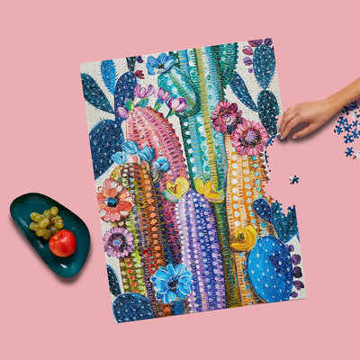 Jigsaw Puzzle - Desert Bloom Cactus Flower - 1000 Piece - Gift & Gather