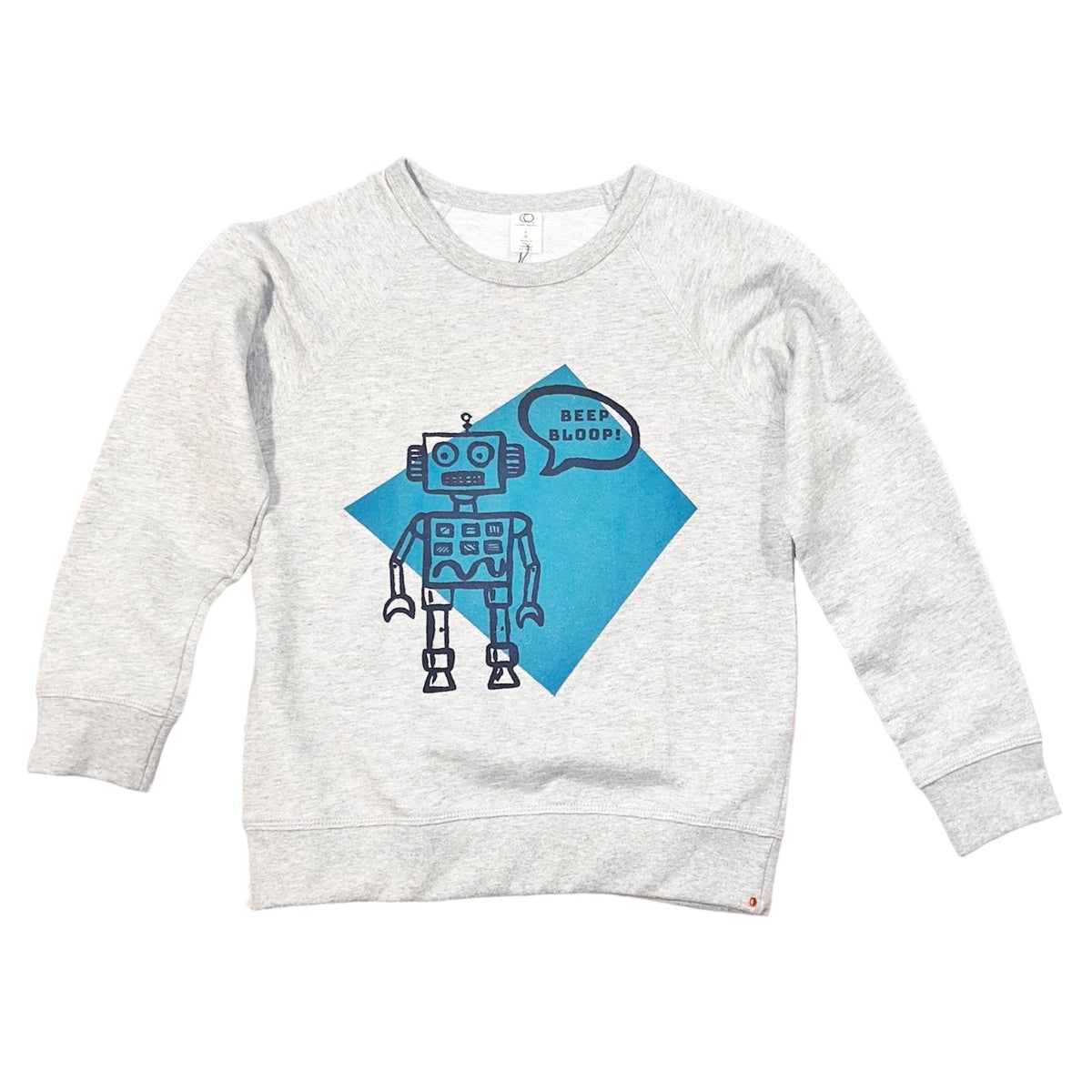 Kids Sweatshirt - Robot - Long Sleeve - Gray - Gift & Gather