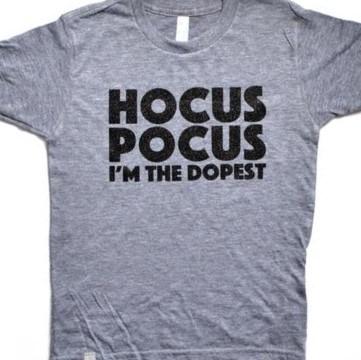 Kid's Tee - Hocus Pocus I'm The Dopest - Athletic Grey/Black Glitter - Gift & Gather