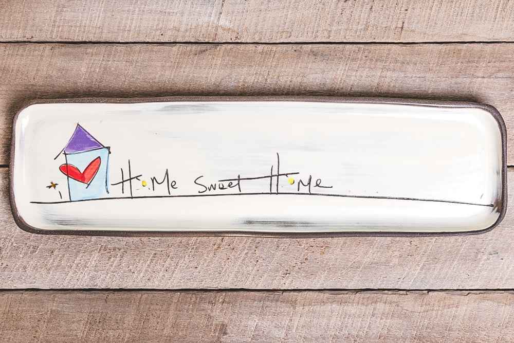 Long Rectangle Tray - Home Sweet Home - Gift & Gather