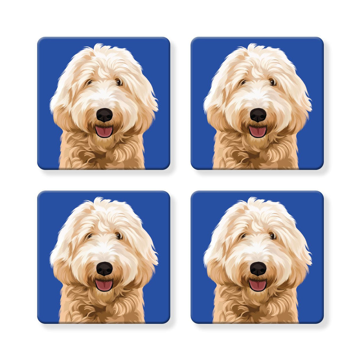 MDF Coaster - Set of 4 - Labradoodle - Gift & Gather