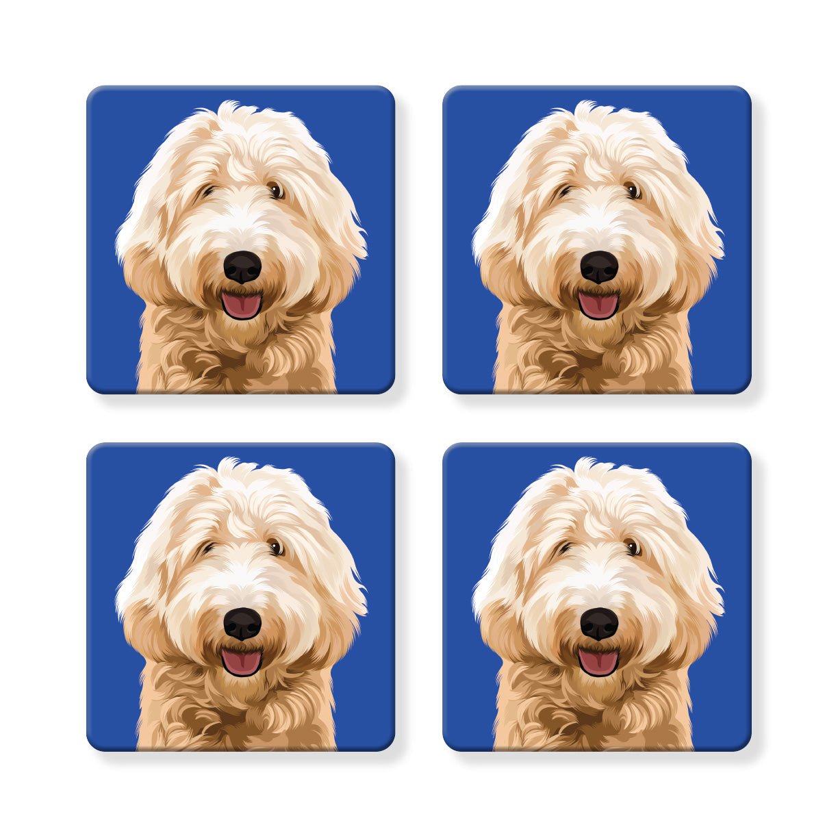 MDF Coaster - Set of 4 - Labradoodle - Gift & Gather