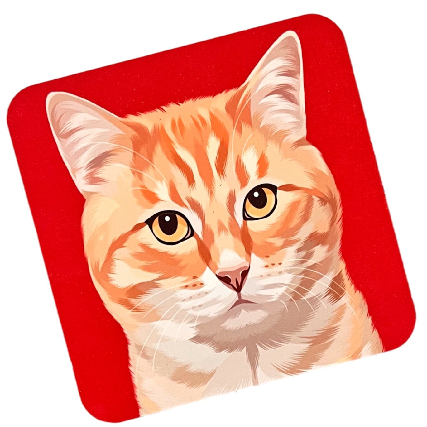 MDF Coaster - Set of 4 - Orange Tabby - Gift & Gather