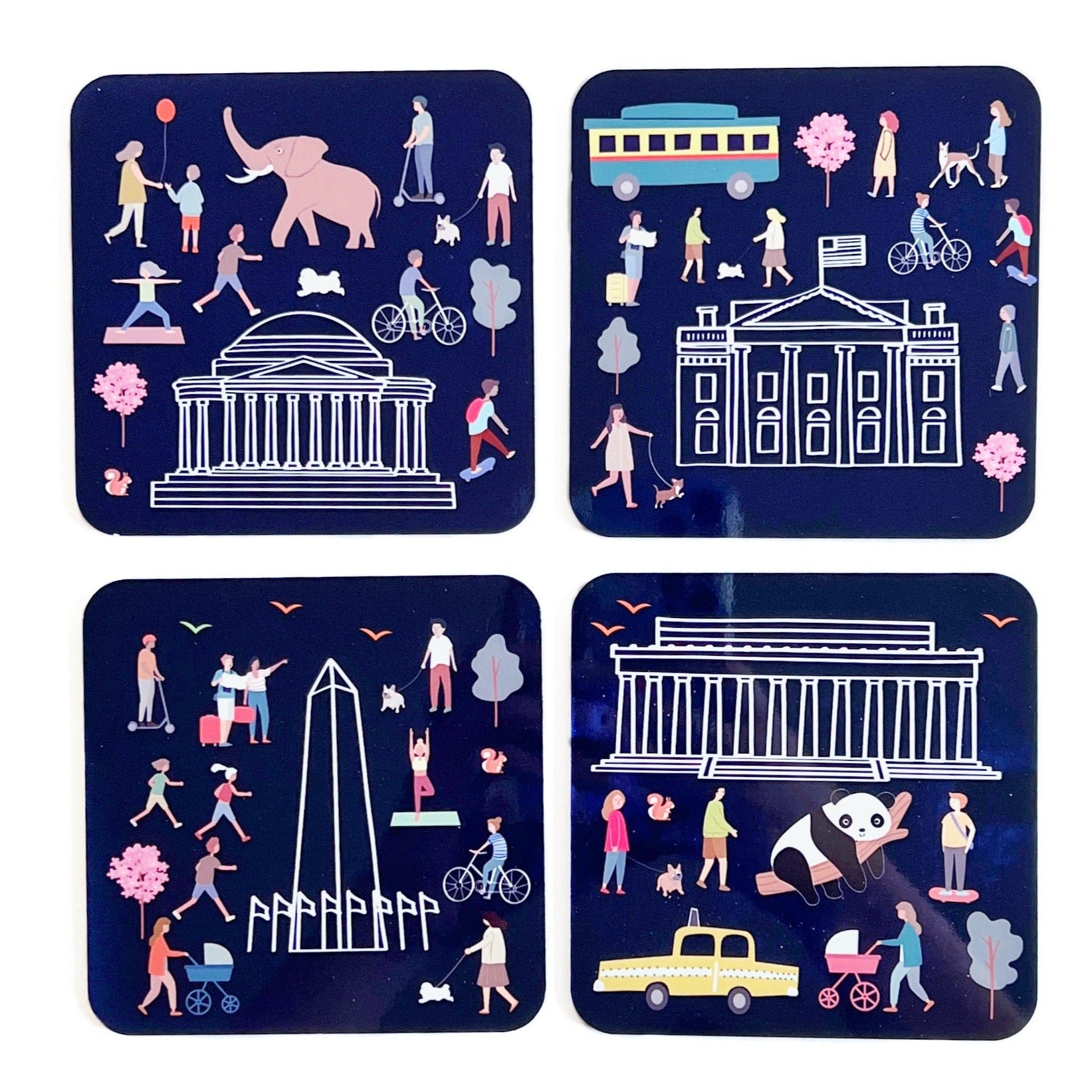 MDF Coaster - Set of 4 - We Love DC - Gift & Gather