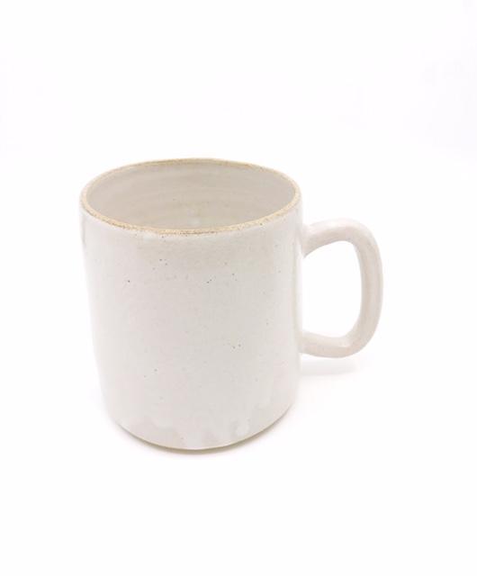 Mug Ava - White Glazed Clay Mug With Handle - Gift & Gather