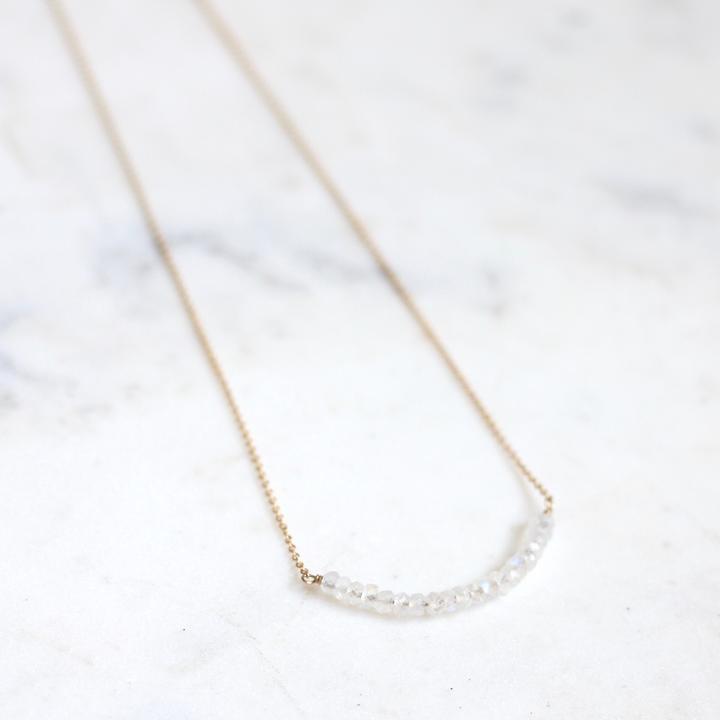 Necklace - Anna - Quartz - Gold - Gift & Gather