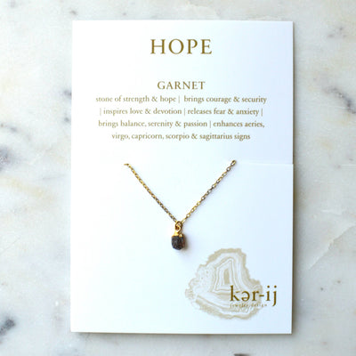 Necklace - Healing Stone on Quote Cards - Gift & Gather