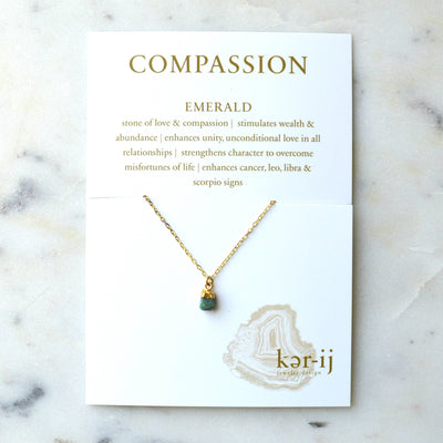 Necklace - Healing Stone on Quote Cards - Gift & Gather