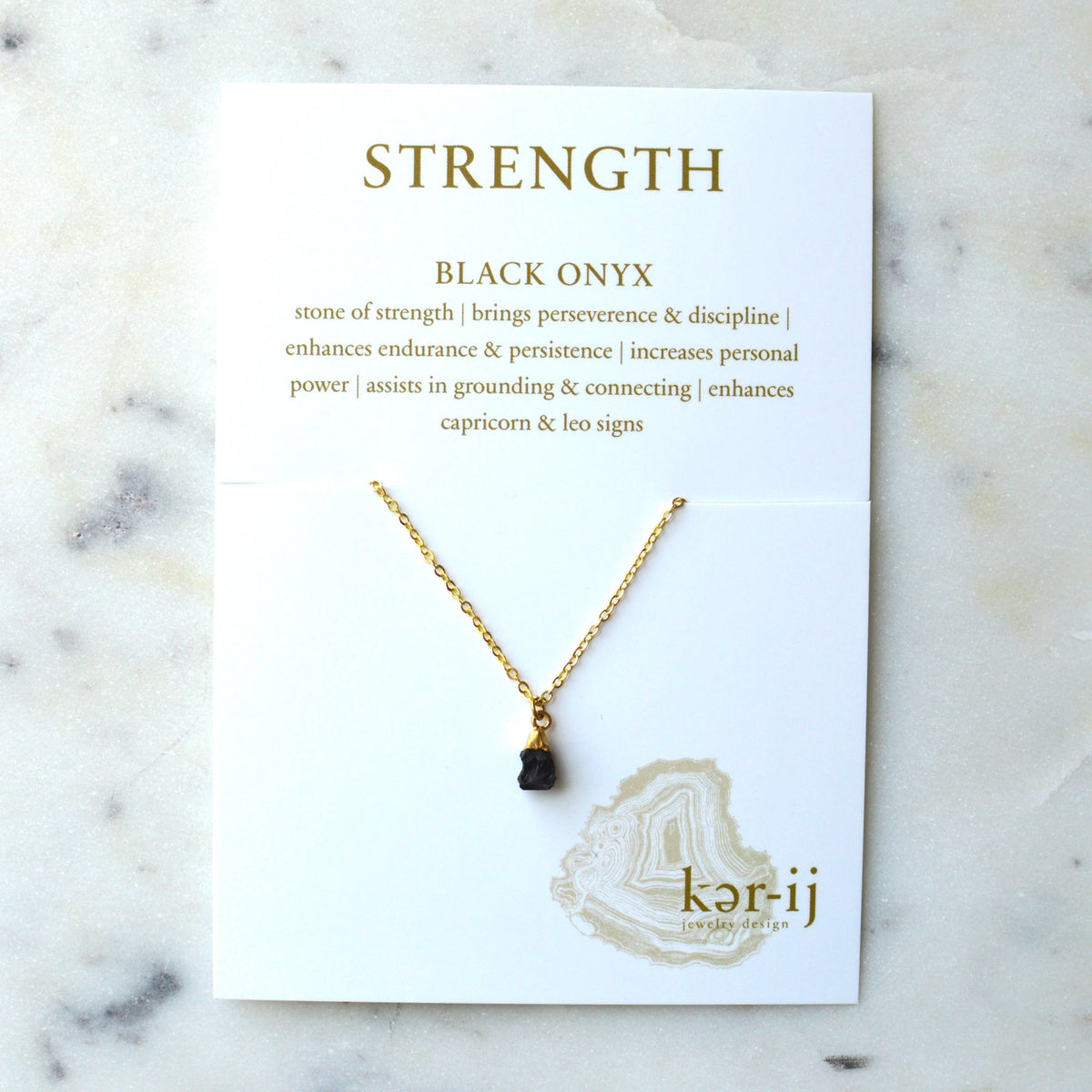 Necklace - Healing Stone on Quote Cards - Gift & Gather