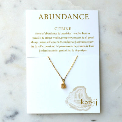 Necklace - Healing Stone on Quote Cards - Gift & Gather