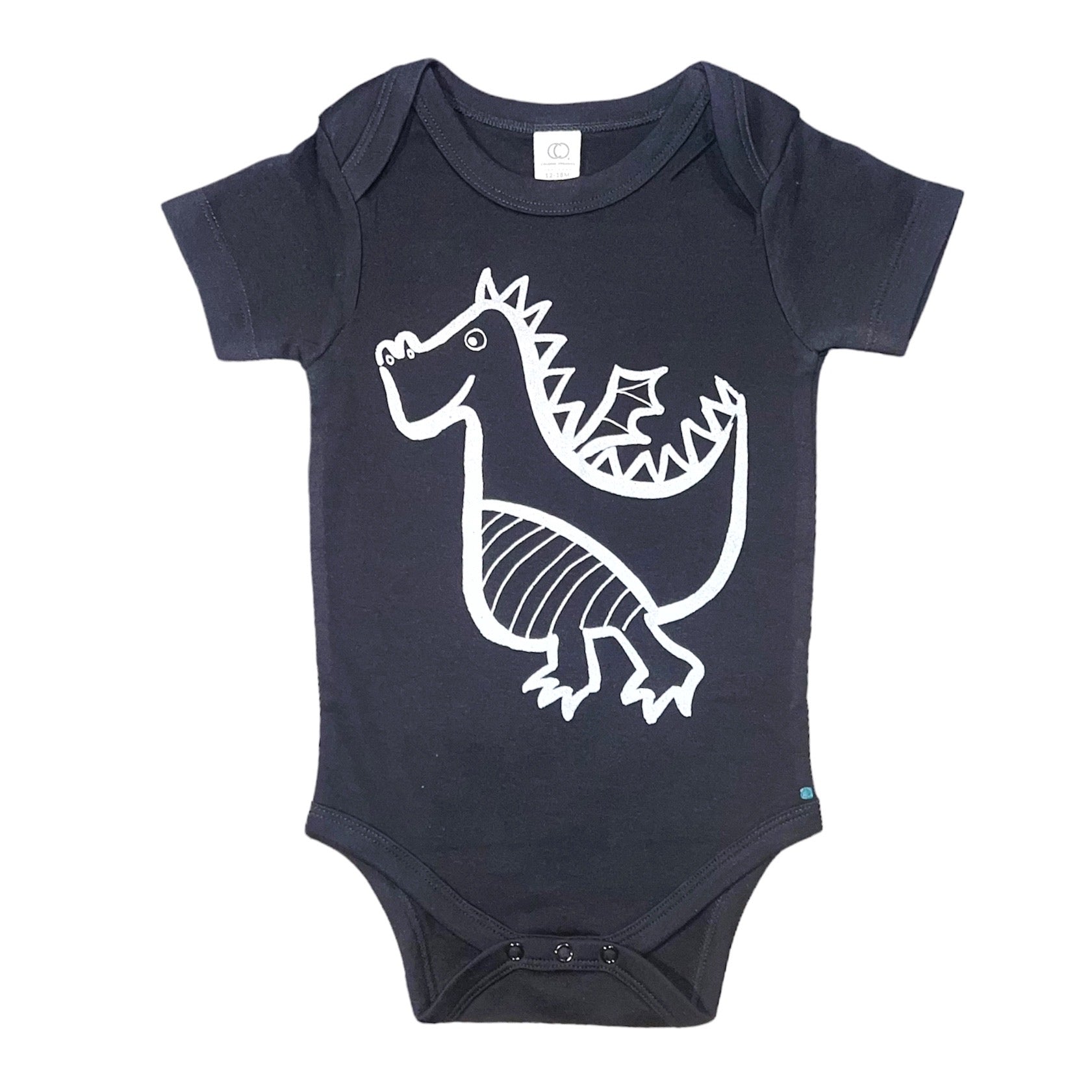 Onesie - Dragon - Short Sleeve - Black - Gift & Gather