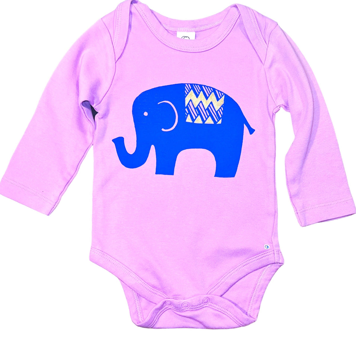 Onesie - Elephant - Long Sleeve - Lilac - Gift & Gather