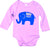 Onesie - Elephant - Long Sleeve - Lilac - Gift & Gather