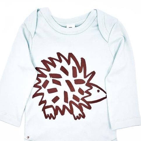 Onesie - Hedgehog - Long Sleeve - Mint - Gift & Gather