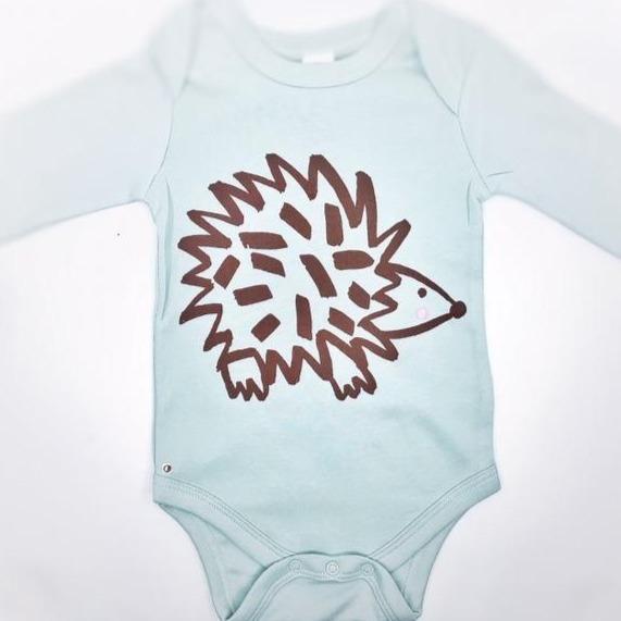 Onesie - Hedgehog - Long Sleeve - Mint - Gift & Gather