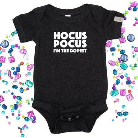 Onesie - Hocus Pocus I'm The Dopest -Tri-Black/Matte White - Gift & Gather