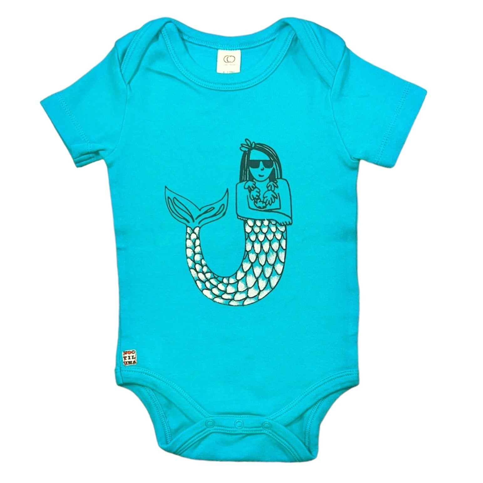 Onesie - Mermaid - Short Sleeve - Aqua - Gift & Gather