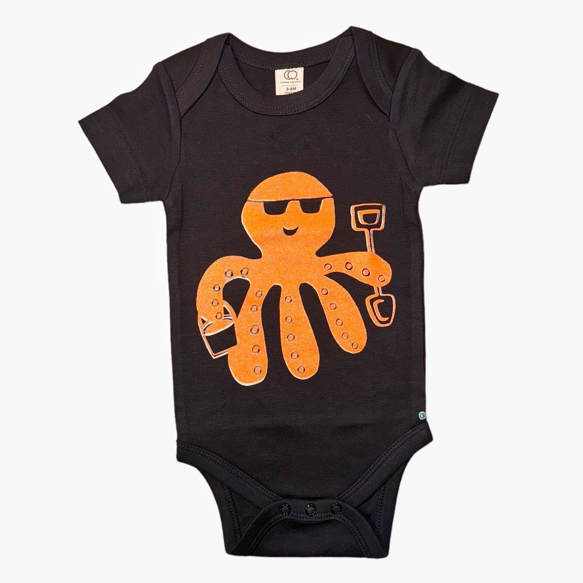 Onesie - Octopus - Short Sleeve - Black - Gift & Gather