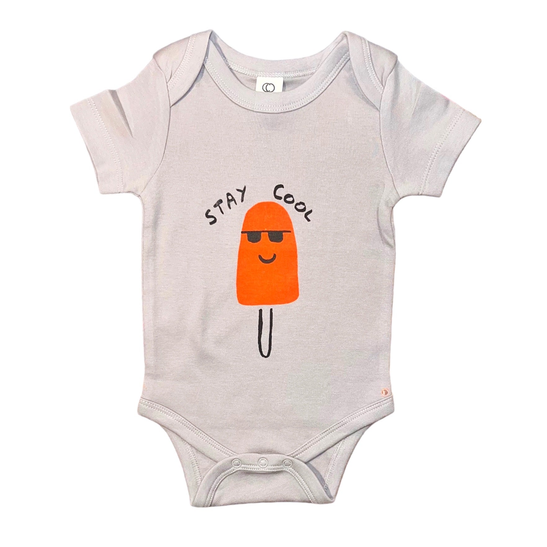 Onesie - Popsicle - Short Sleeve - Grey/Orange - Gift & Gather