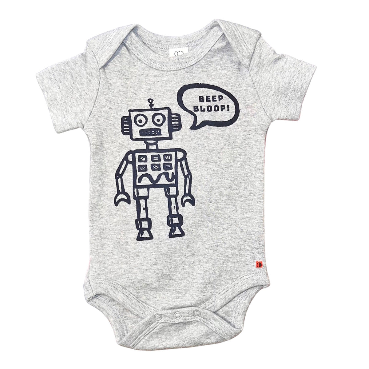 Onesie - Robot - Short Sleeve - Grey - Gift & Gather