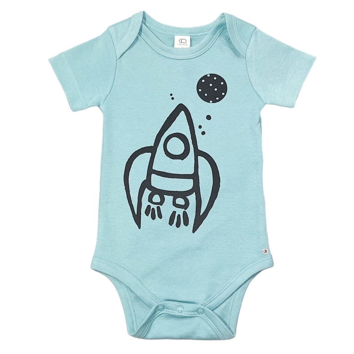 Onesie - Rocket - Short Sleeve - Moroccan Blue - Gift & Gather