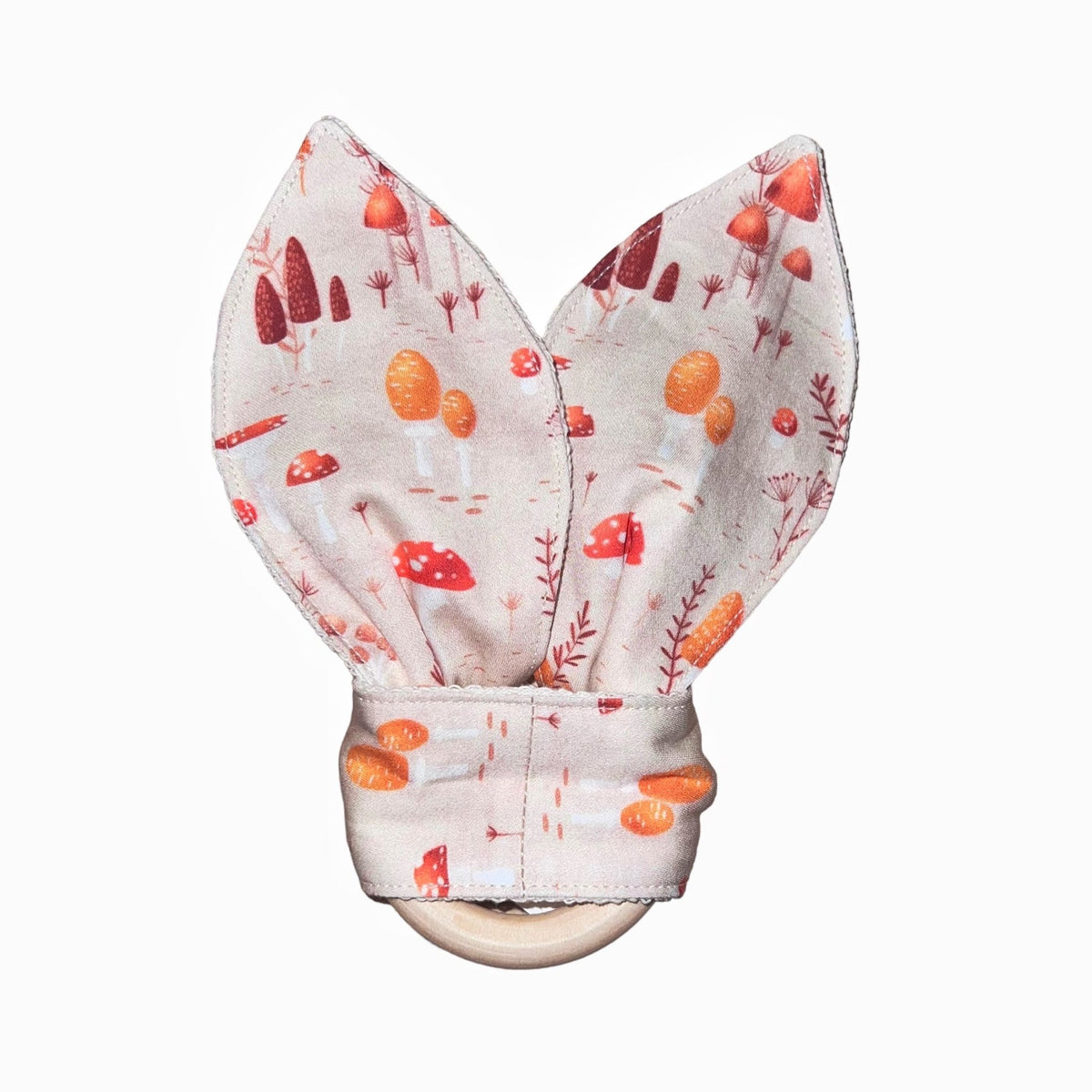 Organic Bunny Teether - Autumn Mushroom - Gift & Gather