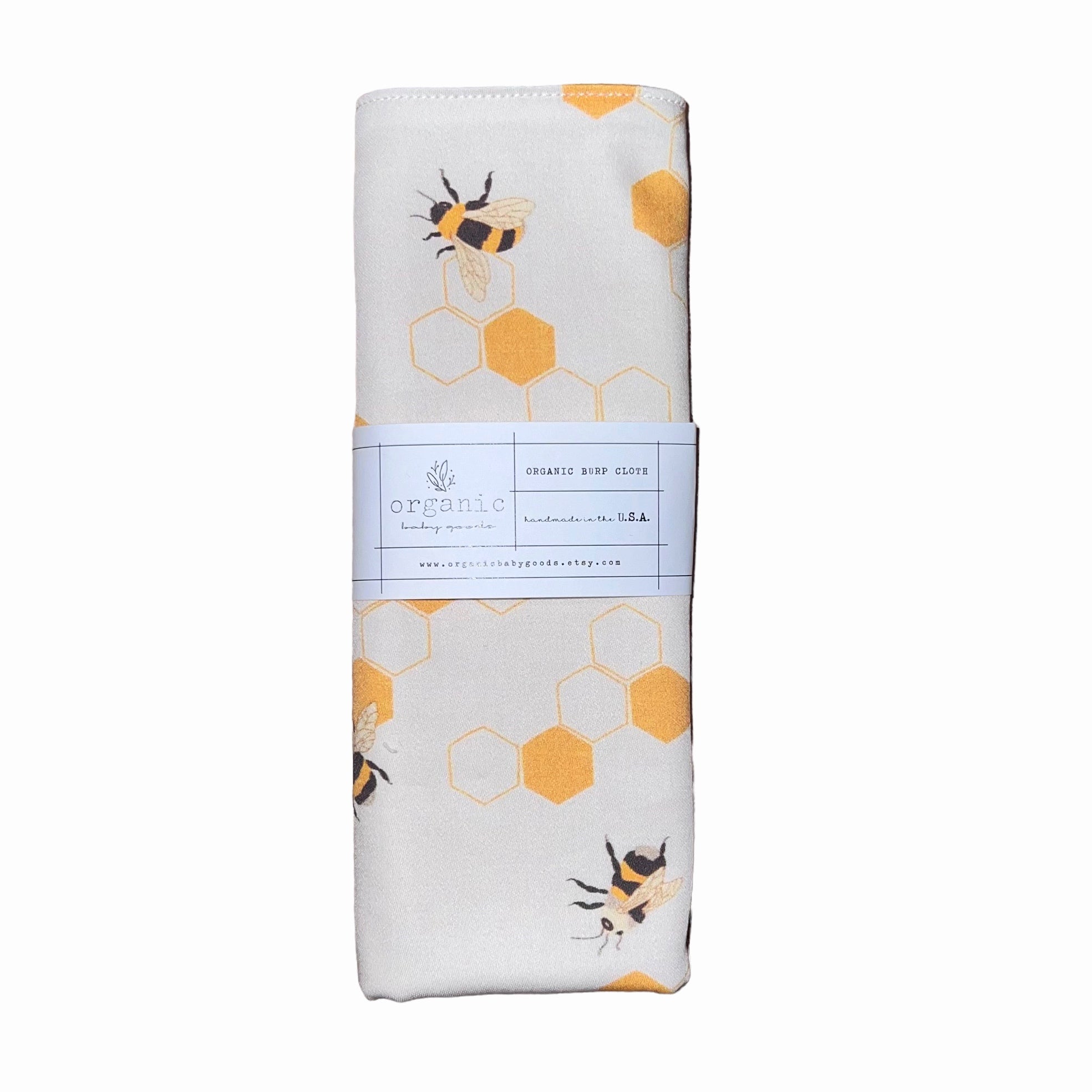 Organic Burp Cloth - Bee - Gift & Gather