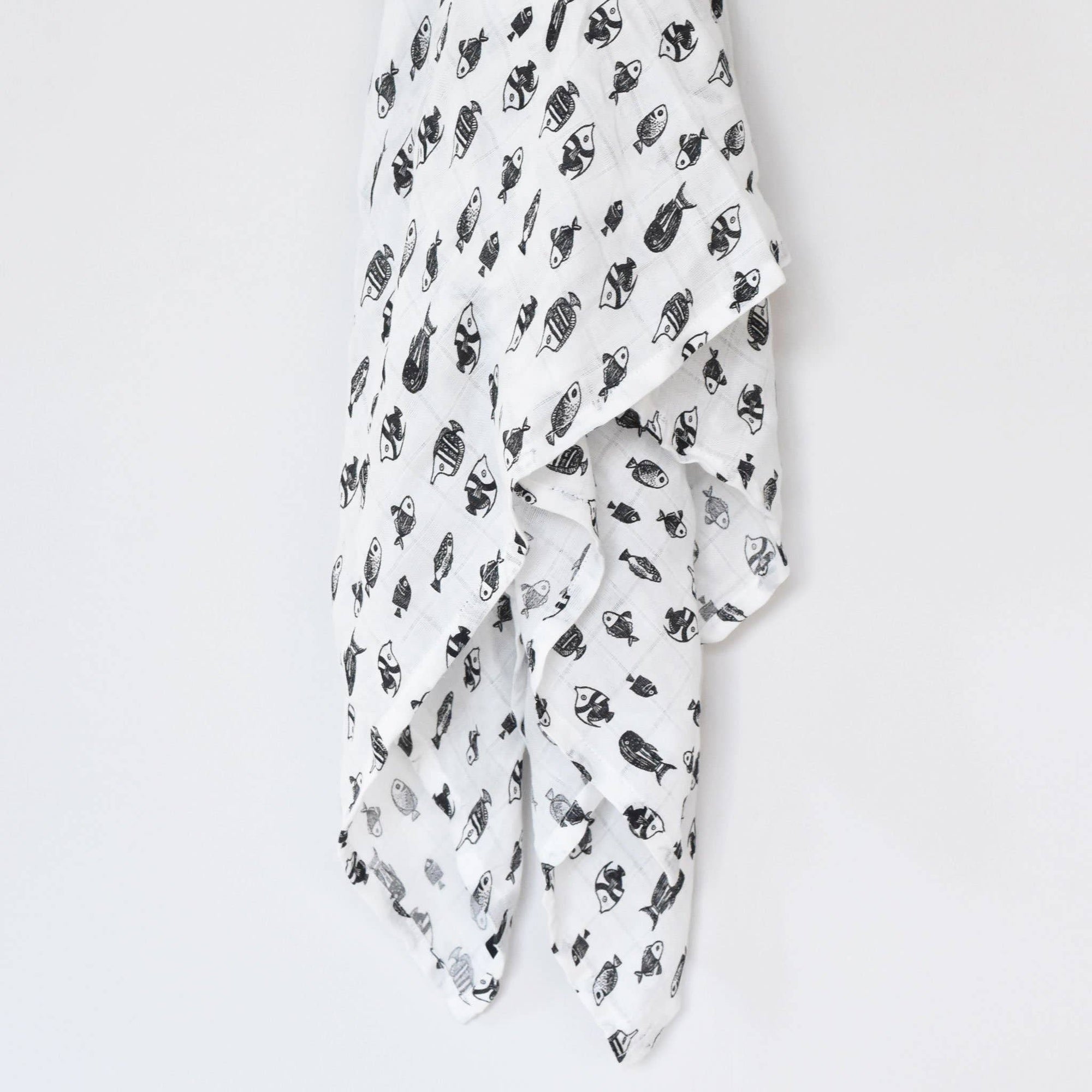 Organic Muslin Swaddle - Fish - Gift & Gather