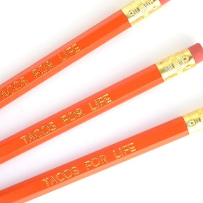 Pencil - Set of 3 - Tacos for life - Gift & Gather