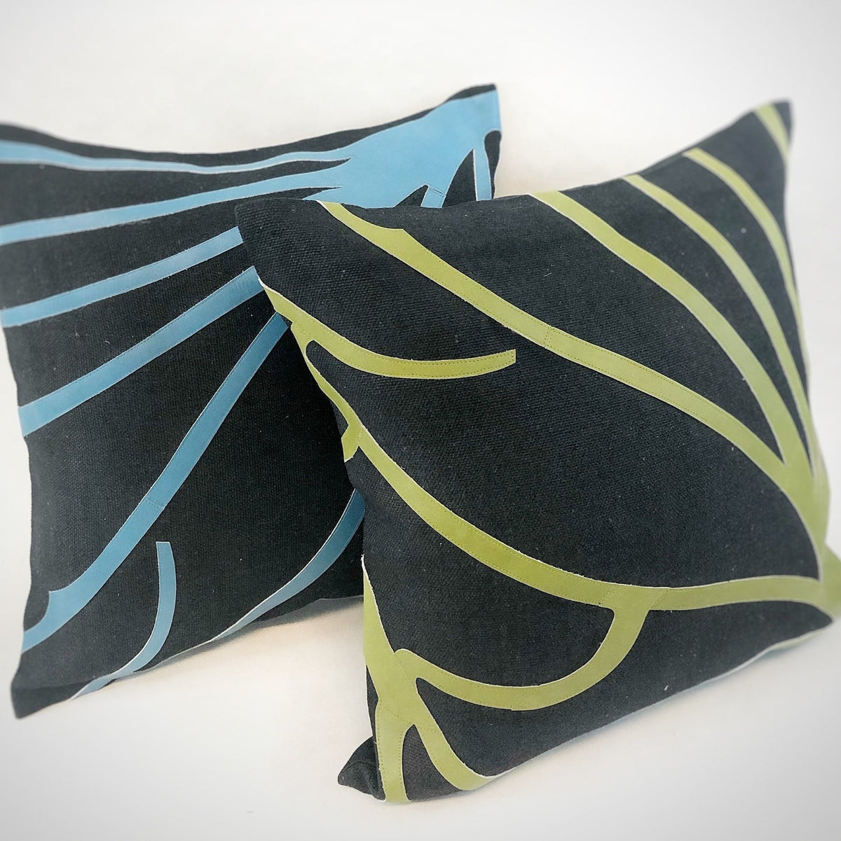 Pillow Cover Square - Black - Mid Century River Walk - Gift & Gather