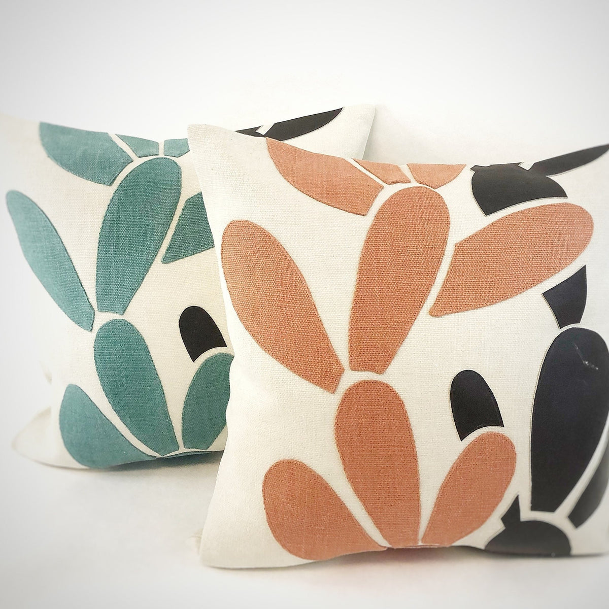 Pillow Cover Square - White - Mid Century Cactus - Gift & Gather