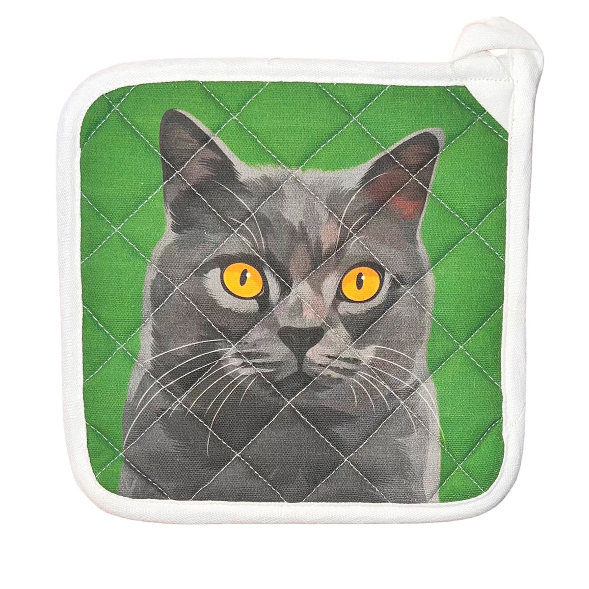 Pot Holder - Cat - Blue Russian - Gift & Gather