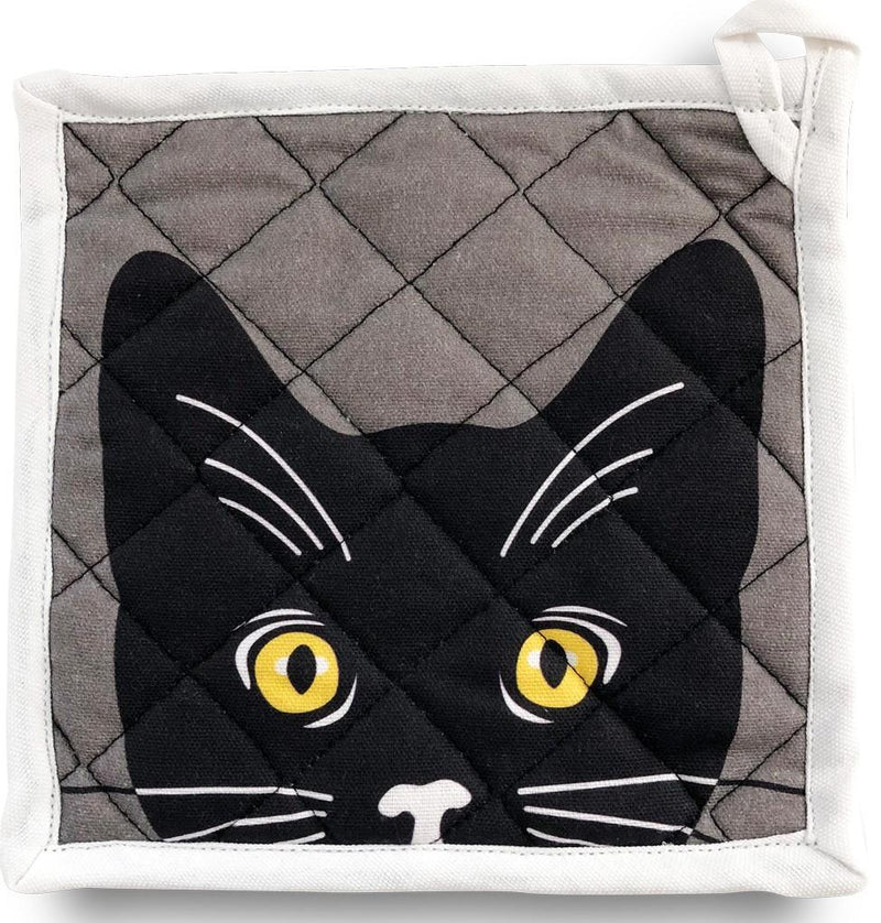 Pot Holder - Yellow Eyes Cat - Gift & Gather