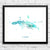 Print - Map - St. Thomas - Teals - Gift & Gather