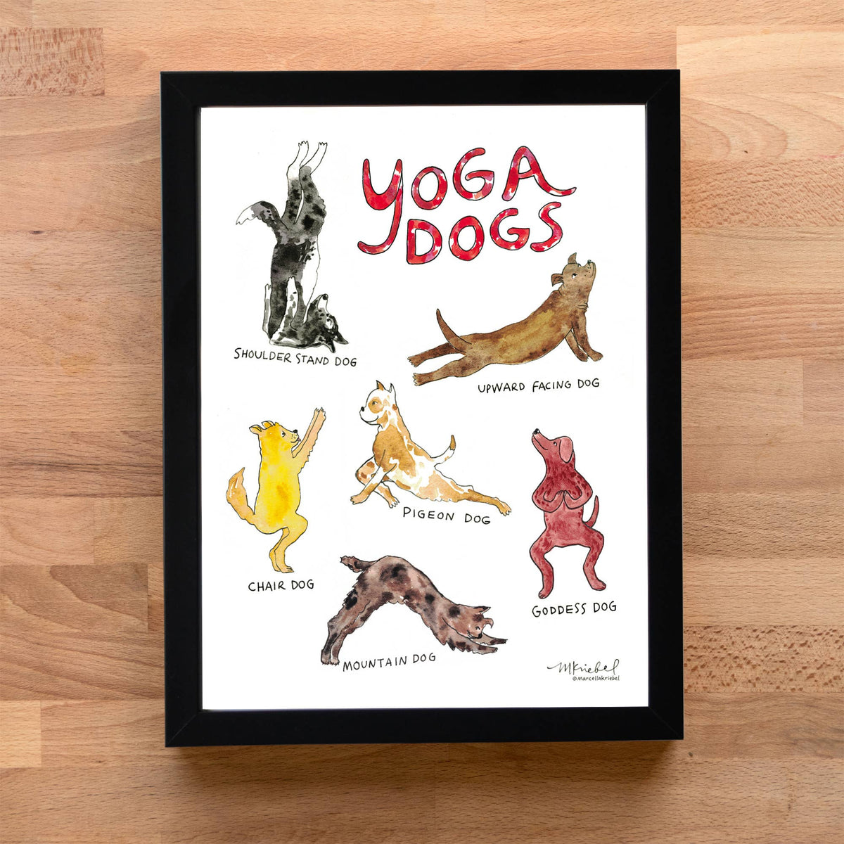 Prints - Yoga Dogs - Gift & Gather